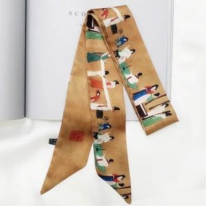 Two Van Gogh Oil Painting Thin Scarves / Hair Bands / Scarves - #951